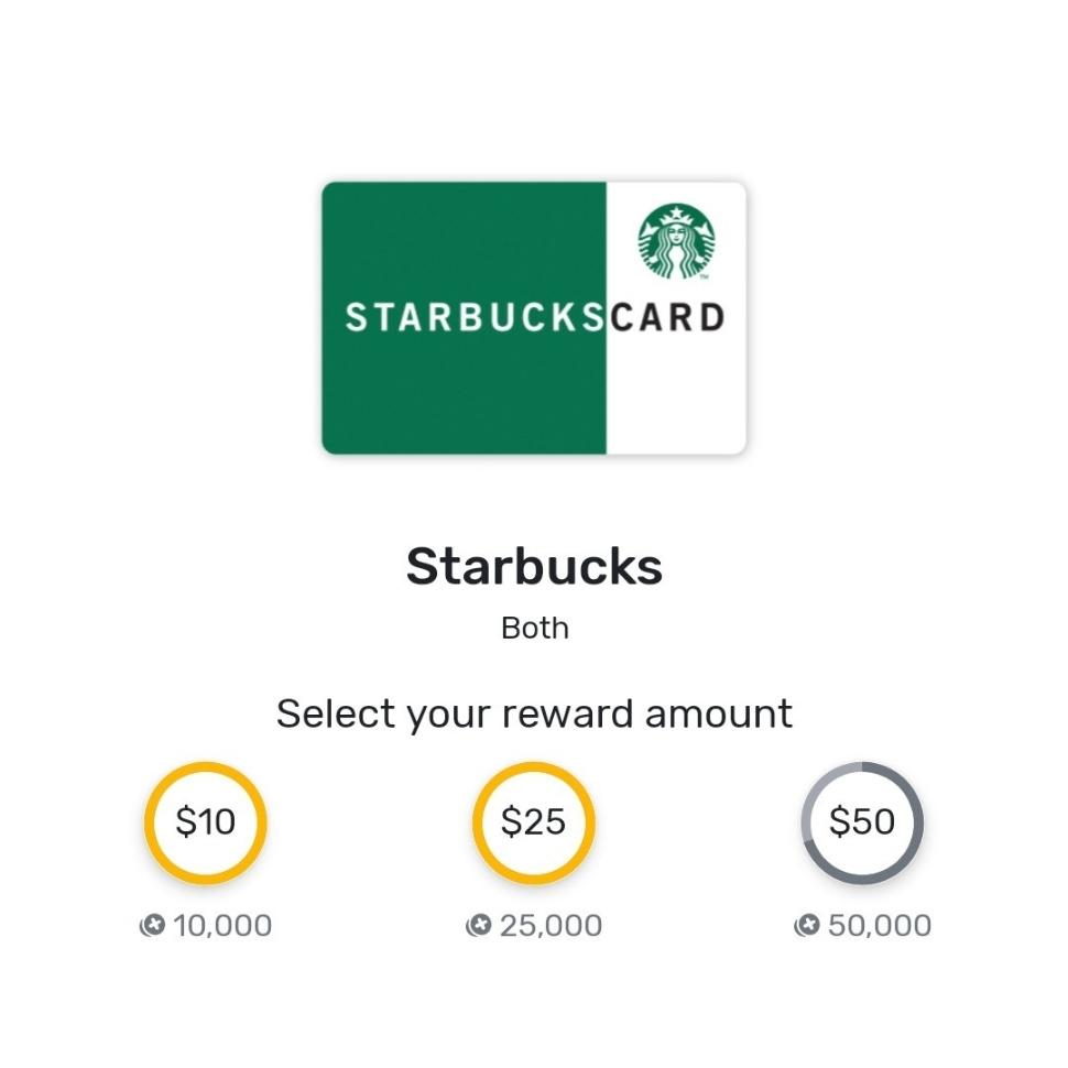 Fetch Starbucks Rewards